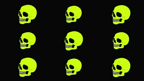 Human skull icon Psychedelic hallucination Stock Footage 171269997