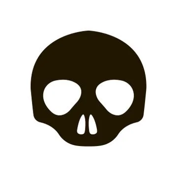 Human skull icon in trendy flat style isolated on white background. Eps 10. Stock Illustration