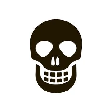 Human skull icon in trendy flat style isolated on white background. Eps 10. Stock Illustration