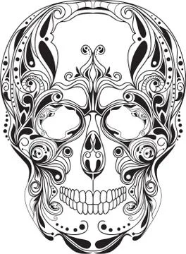 Human skull pattern Stock Illustration
