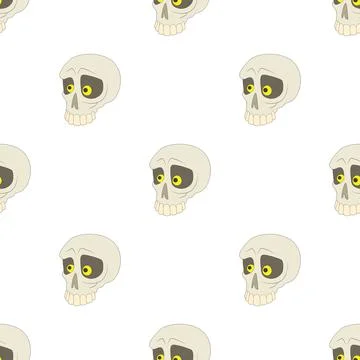 Human skull pattern seamless vector Stock Illustration