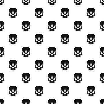 Human skull pattern, simple style Stock Illustration