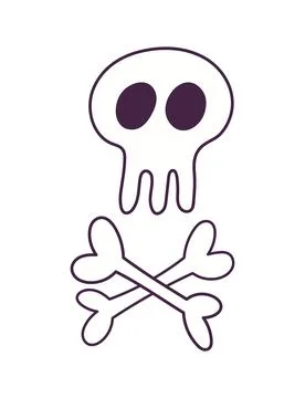 Human skull, skull and bones, crossbones illustration 스톡 일러스트