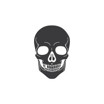 Human Skull vector icon drawing Stock Illustration