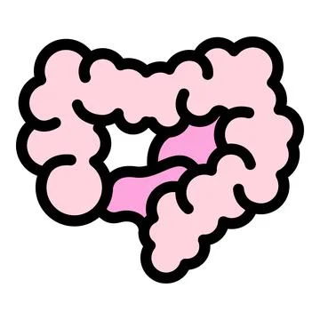 Human small intestine icon representing digestive system Stock Illustration