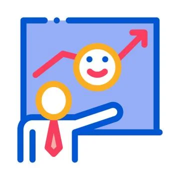 Human Smile Board Icon Vector Outline Illustration Stock Illustration