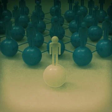 Human social network Stock Illustration