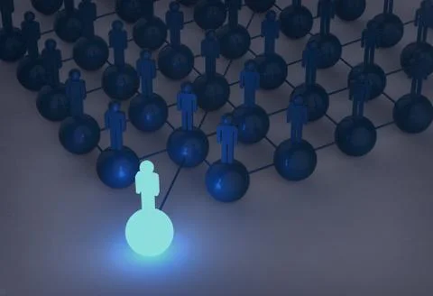 Human social network Stock Illustration