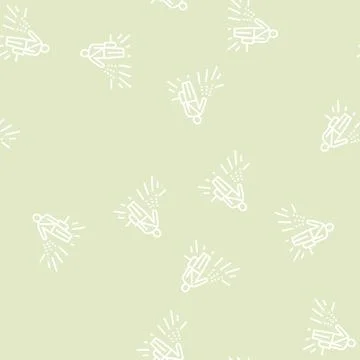 Human sowing line seamless pattern Stock Illustration