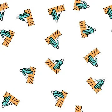 Human sowing vector seamless pattern Stock Illustration