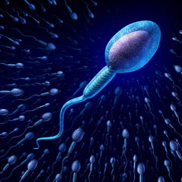 Human sperm cell Stock Illustration