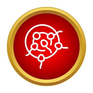 Human sperm fertilizing an egg icon design 库存插图