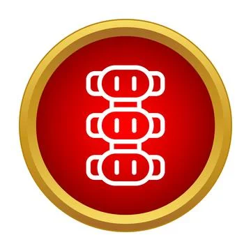 Human spinal column bone structure health icon Stock Illustration