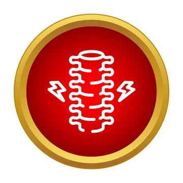 Human spine experiencing back pain and injury icon 스톡 일러스트