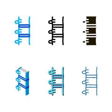 Human spine icon designs vector outline Stock Illustration