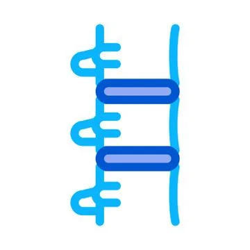 Human Spine Icon Vector Outline Illustration Illustrazione stock