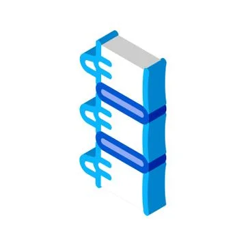 Human Spine isometric icon vector illustration Illustrazione stock