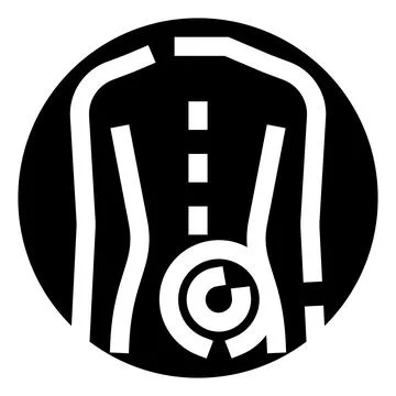 Human spine showing lower back pain icon Stock Illustration
