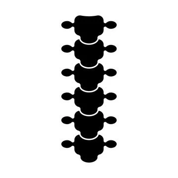 Human Spine, Spinal Code Backbone Icon Stock Illustration