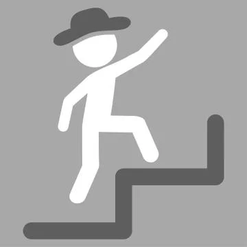Human Steps Upstairs Icon Illustrazione stock