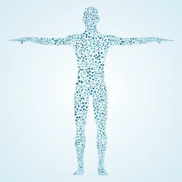 Human. Structure molecule of man. Medicine, science and technology. Scientific Stock Illustration