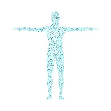 Human. Structure molecule of man. Medicine, science and technology. Scientific Stock Illustration