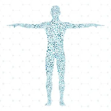 Human. Structure molecule of man. Medicine, science and technology. Scientific Stock Illustration