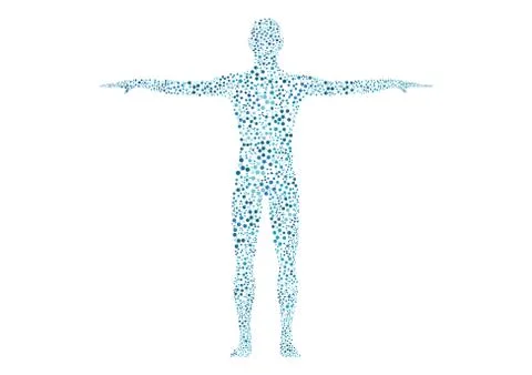 Human. Structure molecule of man. Medicine, science and technology. Scientific Stock Illustration
