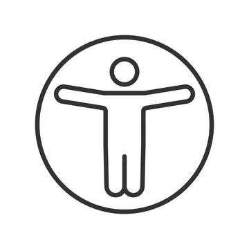 Human subject icon in line design. human subject, study participant, clinical Stock Illustration