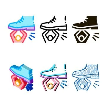 Human suppression simplified icon vector outline Stock Illustration