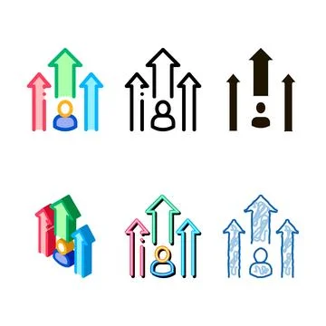Human talent icon multipack vector Stock Illustration