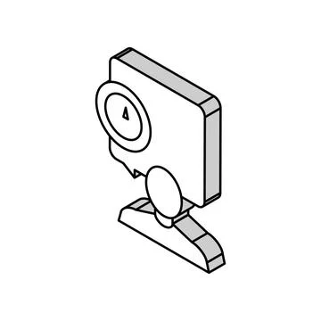 Human talk about task time scheduling isometric icon vector illustration イラスト素材