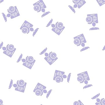 Human talk about task time scheduling glyph seamless pattern 스톡 일러스트