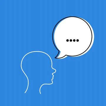 Human talk visualiser concept  Stock Illustration