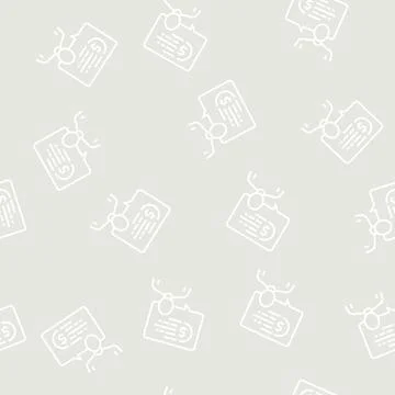 Human talking about money line seamless pattern Illustration