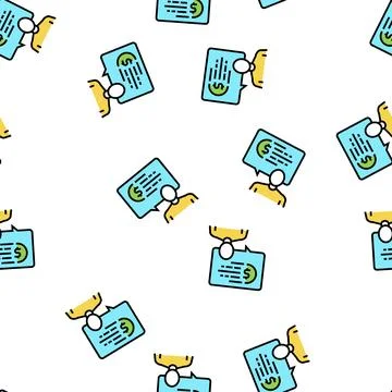 Human talking about money vector seamless pattern Illustration