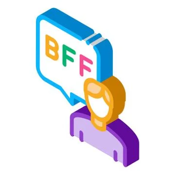 Human Talking Bff Isometric Icon Vector Illustration Illustration