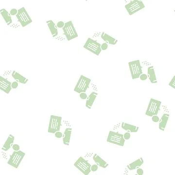 Human talking glyph seamless pattern Illustrazione stock