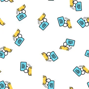 Human talking vector seamless pattern Stock Illustration
