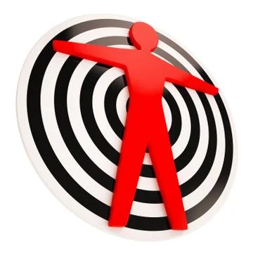 Human target shows object as man Иллюстрация