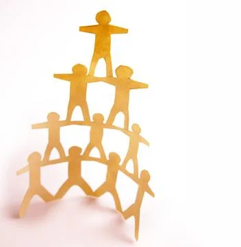 Human team pyramid Stock Illustration