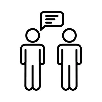 Human teamwork flat icon. Pictogram for web. Line stroke. Isolated on white b Stock Illustration