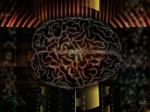 Human Technology Abstraction Stock Illustration