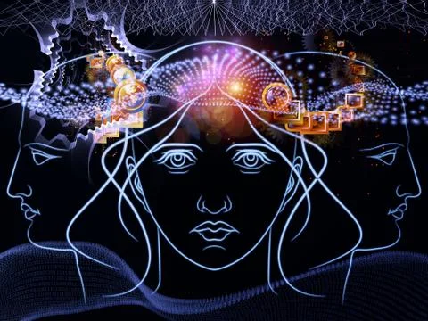 Human technology Illustrazione stock