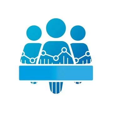 Human technology logo design vector user network glyph and flat style Stock Illustration