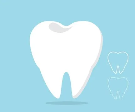 Human teeth flat design vector illustration Stock Illustration