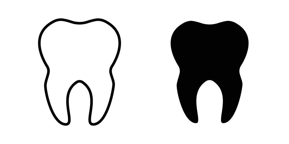 Human teeth icon bundle for website design projects Stock Illustration