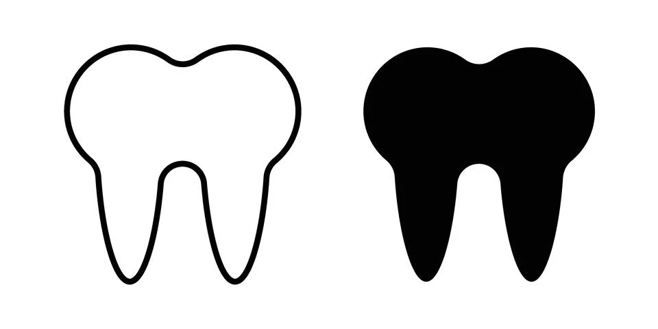 Human teeth icon for web projects Stock Illustration