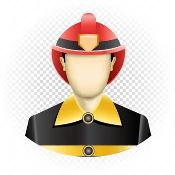 Human template firefighter Stock Illustration