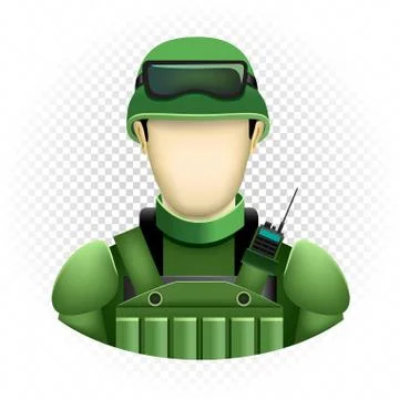 Human template soldier Stock Illustration